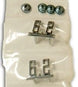 Custom 1965 - 1967 Chevelle or Nova 6.2 LS Engine Size Fender Emblems, Set, Angle 2