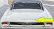 1966 Malibu Rear Chevelle Trunk Deck Lid Script Emblem, Angle 2