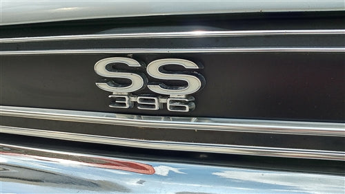 1969 Chevelle SS 396 Tail Panel Emblem, Premium Quality, Angle 2