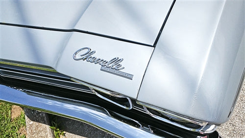 1968 - 1969 Chevelle Header Panel Emblem, Angle 2