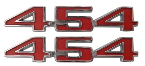 1970 - 1972 Chevelle Front Fender 454 Emblems, Pair