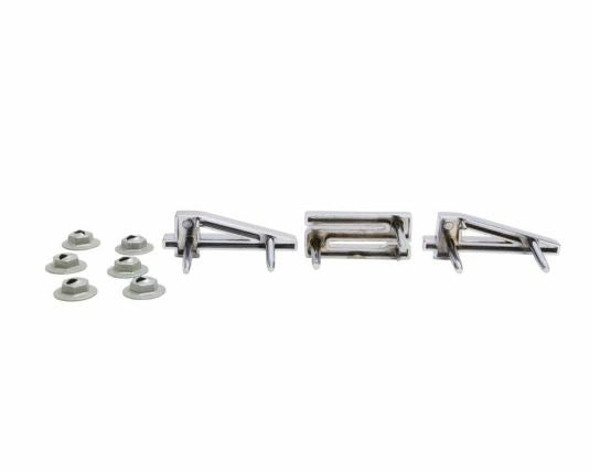 Custom Black and Chrome 454 Emblem, 3 Individual Pieces with Hardware, Angle 3