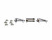 Custom Black and Chrome 454 Emblem, 3 Individual Pieces with Hardware, Angle 3