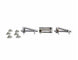 Custom Black and Chrome 454 Emblem, 3 Individual Pieces with Hardware, Angle 3