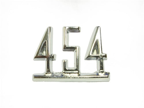 1965 - 1967 Chevelle Fender Emblem, "454" Engine Size, Chrome, Each
