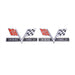 1965 - 1967 Chevelle Premium Quality Front Fender V-Flag with "396 TURBO-JET" Emblems, Pair