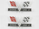 1965 - 1967 Chevelle Premium Quality Front Fender V-Flag with "396 TURBO-JET" Emblems, Pair, Angle 2