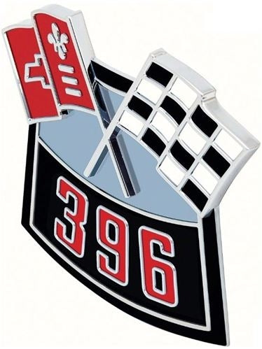 Air Cleaner Cross Flag Emblem, Die-Cast 396