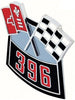 Air Cleaner Cross Flag Emblem, Die-Cast 396
