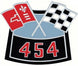 Air Cleaner Cross Flag Emblem, Die-Cast 454