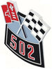 Air Cleaner Cross Flag Emblem, Die-Cast 502, Angle 2