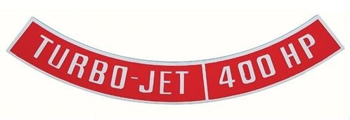 Air Cleaner Turbo-Jet Emblem, Die-Cast 400 HP