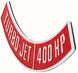 Air Cleaner Turbo-Jet Emblem, Die-Cast 400 HP, Angle 2