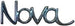 a 1968 Chevy II Nova Quarter Panel or 1969 - 1972 Nova Fender Script Emblem, Angle 2
