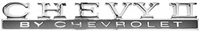 1968 Nova Trunk Deck Lid Emblem "Chevy II By Chevrolet"