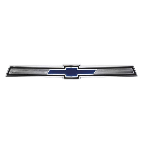 1969 - 1972 Nova Front Hood Lip Center Chrome Molding Emblem 3953840, Angle 2