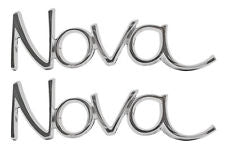 1969 - 1972 Nova Front Fender Emblems " Nova "/ 1968 Rear Quarter Emblems