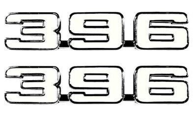 1970 Nova 396 Fender Emblems, Original Style Pair