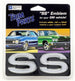 Custom SS Emblem, Super Sport with RED, WHITE, and BLACK Inserts, Peel and Stick