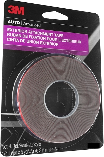 3M Double Sided Tape for Emblems and Trim, 1/4 in X 15 ft, Angle 2