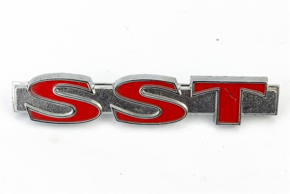 a, 1968 - 1974 Javelin SST Fender Emblem, Original AMC NOS, 3600010