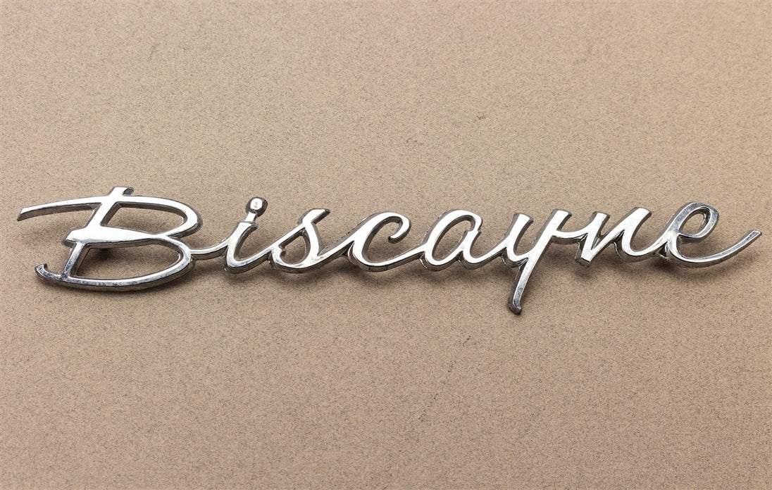 a 1967 Chevrolet Biscayne Rear Quarter Panel Emblem, Original NOS