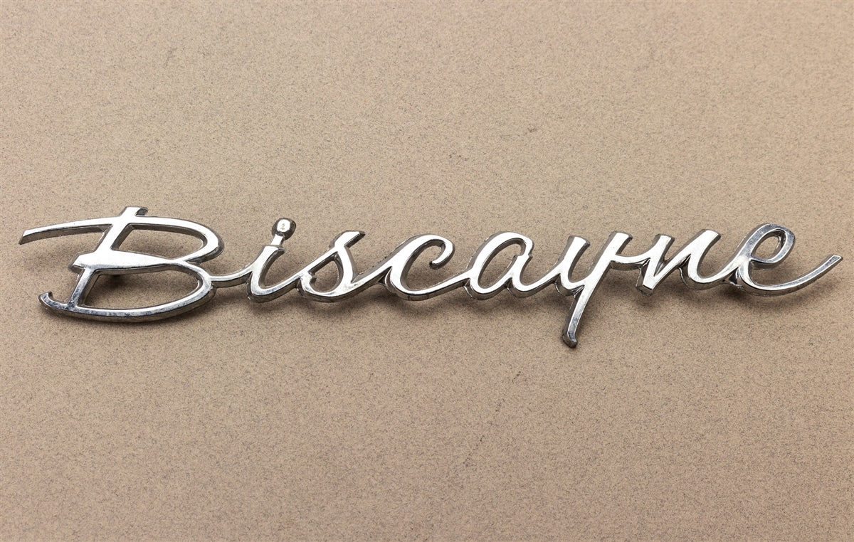 a 1967 Chevrolet Biscayne Rear Quarter Panel Emblem, Original NOS