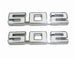 502 Custom Front Fender Emblems, White Inner, Pair