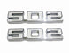 502 Custom Front Fender Emblems, White Inner, Pair