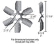 1966 - 1972 Chevelle or Nova Engine Cooling Fan, Heavy Duty, 17 Inch for Fan Clutch, Angle 3