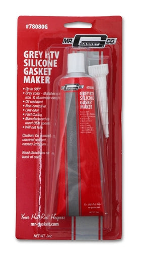 MR. GASKET GREY SILICONE SEALANT RTV 3 OZ. TUBE, Angle 2