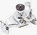 New Big Block Chevy V-Belt Front Drive System with Power Steering, Polished Billet Aluminum, Angle 2