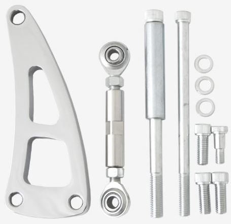 New Big Block Chevy V-Belt Front Drive System with Power Steering, Polished Billet Aluminum, Angle 4