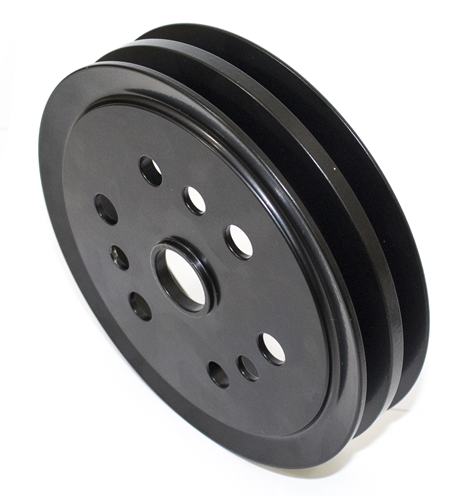 1966 - 1968 Chevelle and Nova Crankshaft Pulley, Small Block 2 Row Deep Groove, Angle 2