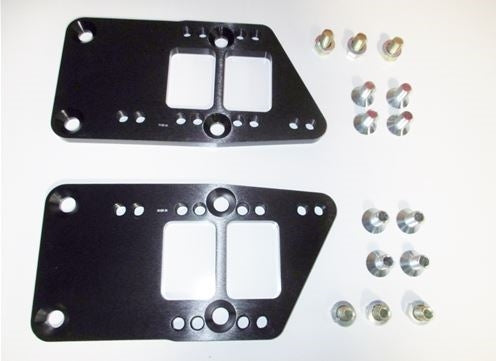 LS Engine Conversion Mount Adapter Brackets with Hardware, Billet Aluminum Black Anodized