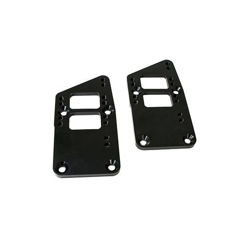 LS Engine Conversion Mount Adapter Brackets with Hardware, Billet Aluminum Black Anodized, Angle 2