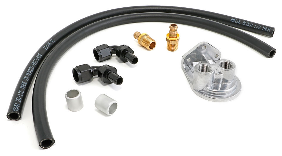 1968 - 1972 Nova LS Swap Aluminum Single Vertical Oil Filter Relocation Kit