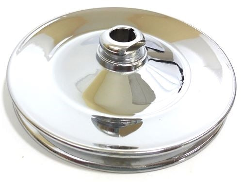 Power Steering Pump Pulley, Single Groove, Chrome