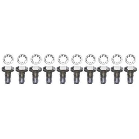 1964 - 1972 Chevelle and Nova Timing Chain Cover Bolts Set, Chrome 10 Pieces