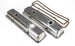 Small Block Ribbed Polished Aluminum Valve Cover Set, Z/28 or LT1 OE Style