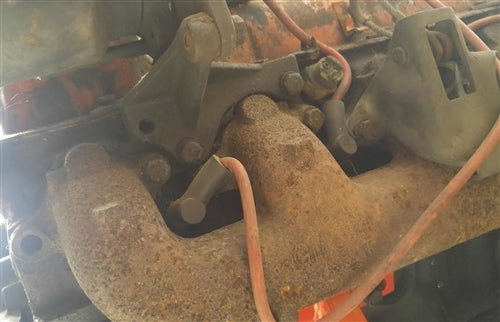 1969 Chevelle or Nova Air Conditioning Compressor Bracket, Big Block, Rear Lower Head Mounting, Angle 3