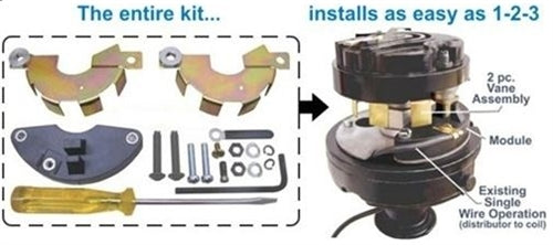 1967 - 1974 Chevelle and Nova Breakerless SE Distributor Ignition System Upgrade Conversion Kit, Angle 2