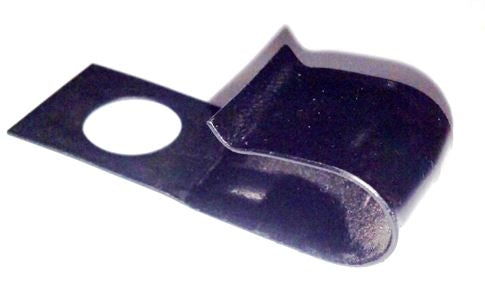 Engine Motor Mount Battery Cable Support and Routing Rubber Coated Clip, Flat Base