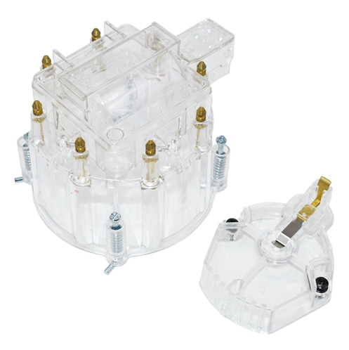 CLEAR HEI Distributor Cap and Rotor Kit, See Through, Angle 3