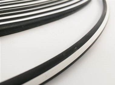 White Stripe Vacuum Hose 5/32" Diameter, Sold Per Foot, Angle 2