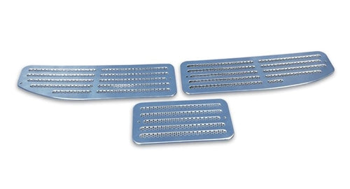 1968 - 1972 Chevelle Cowl Vents, 3 Pieces, Without Air Conditioning, Billet Aluminum
