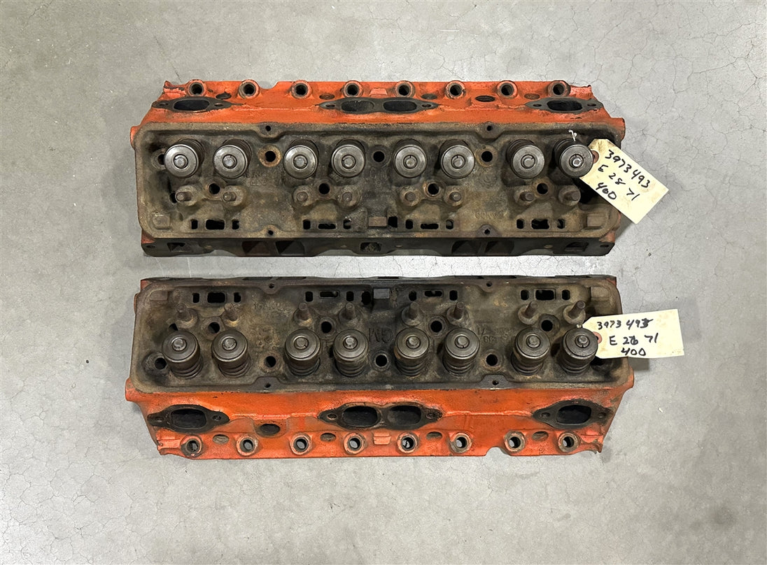 1971 Chevy 400 Heads, Matched Set, Original GM Used 3973493 Pair