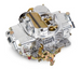 Polished Aluminum Holley Carburetor, Square Bore Design with Electric Choke and Vacuum Secondaries, 600 CFM, Model 4160