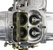 Polished Aluminum Holley Carburetor, Square Bore Design with Electric Choke and Vacuum Secondaries, 600 CFM, Model, Angle 2