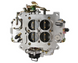 Polished Aluminum Holley Carburetor, Square Bore Design with Electric Choke and Vacuum Secondaries, 600 CFM, Model, Angle 3